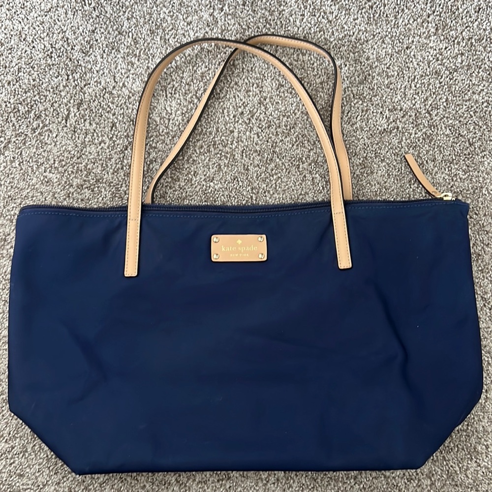Kate Spade Navy and Tan Tote Bag